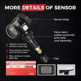 Autel TPS218 MX-Sensor 315 & 433MHz 2 in 1 Universal Tire Pressure Sensor Reader, Monitoring System Sensor for 99% Main Vehicles SAE Standard J1205/J1206/J2657