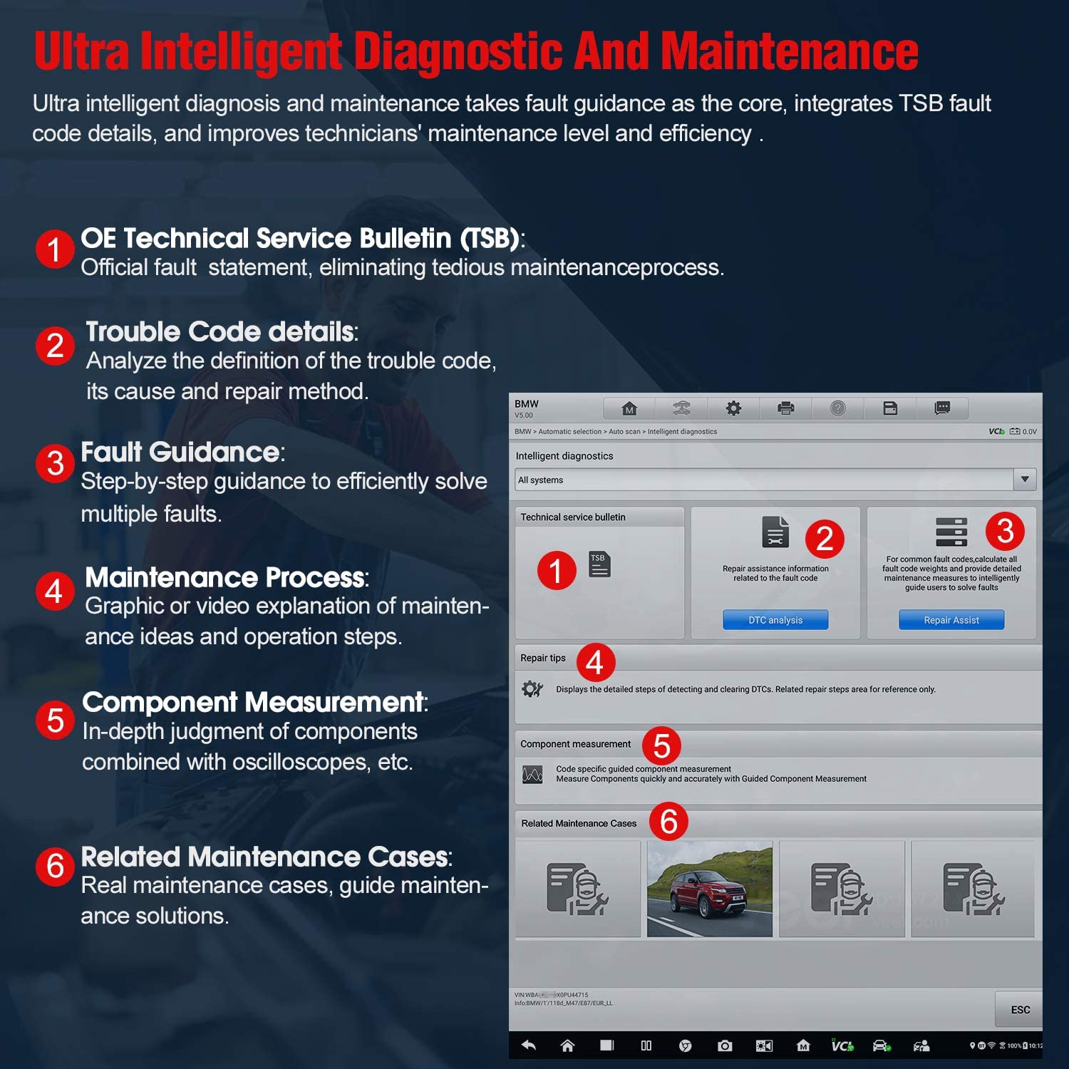 Autel MaxiSYS Ultra Intelligent Diagnostic Tool for Car with 5-IN-1 VCMI and ECU Programming