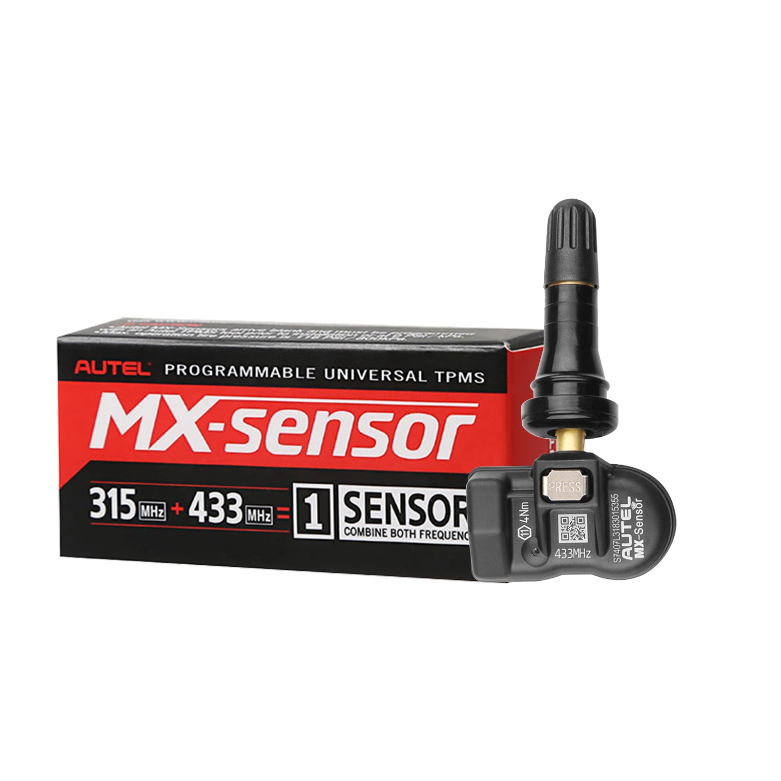 Autel TPS218 MX-Sensor 315 & 433MHz 2 in 1 Universal Tire Pressure Sensor Reader, Monitoring System Sensor for 99% Main Vehicles SAE Standard J1205/J1206/J2657