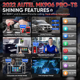Autel MaxiCOM MK906 Pro-TS, 2022 Upgrade of MS906 Pro TS/ MS906TS/ MS906 Pro, ECU Coding, Full TPMS, 36+ Services, Bi-Directional, OE-Level Diagnose, CAN FD & DOIP, FCA Autoauth, Android 10.0