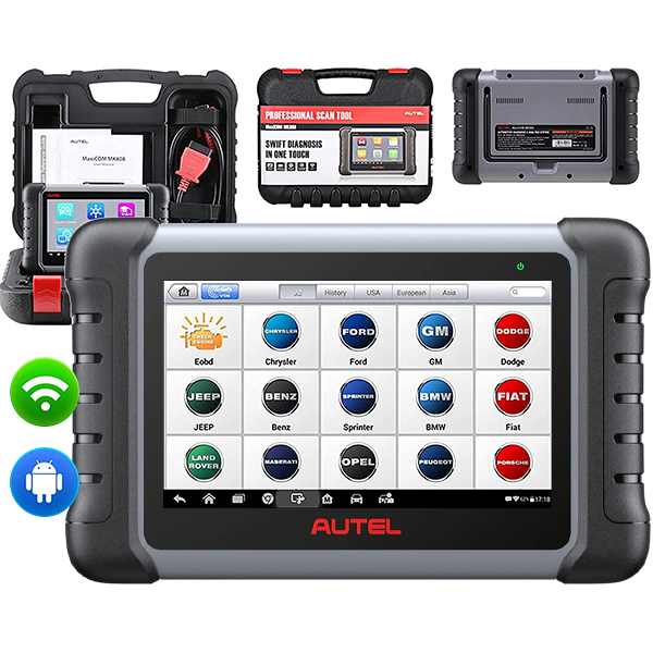 Original Autel MaxiCOM MK808Z OBD2 Diagnostic Scan Tool with All System and Service Functions (MD802+MaxiCheck Pro)
