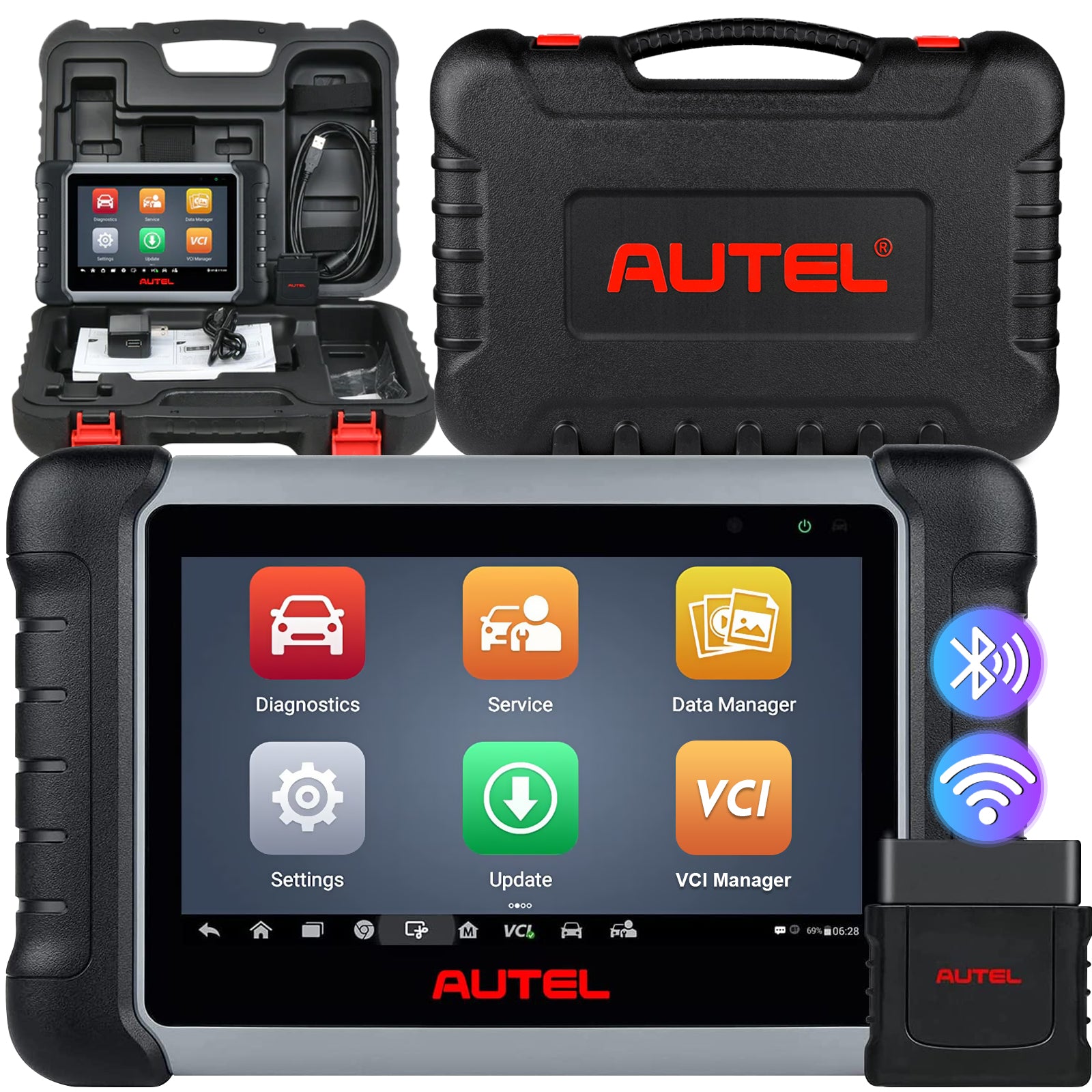 Autel Scanner MaxiCOM MK808Z-BT(Same As MK808BT Pro), 28+ Services, All Systems Diagnosis, FCA Auto Auth, 2023 Android 11 Bi-Directional Control Scan Tool